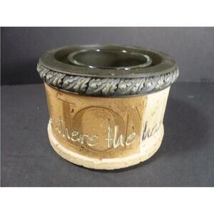 Heart stone by Bill Stross candle holder.